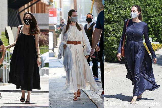 女士|中年女士咋穿美45岁的安吉丽娜朱莉独爱长裙,优雅时尚有气场