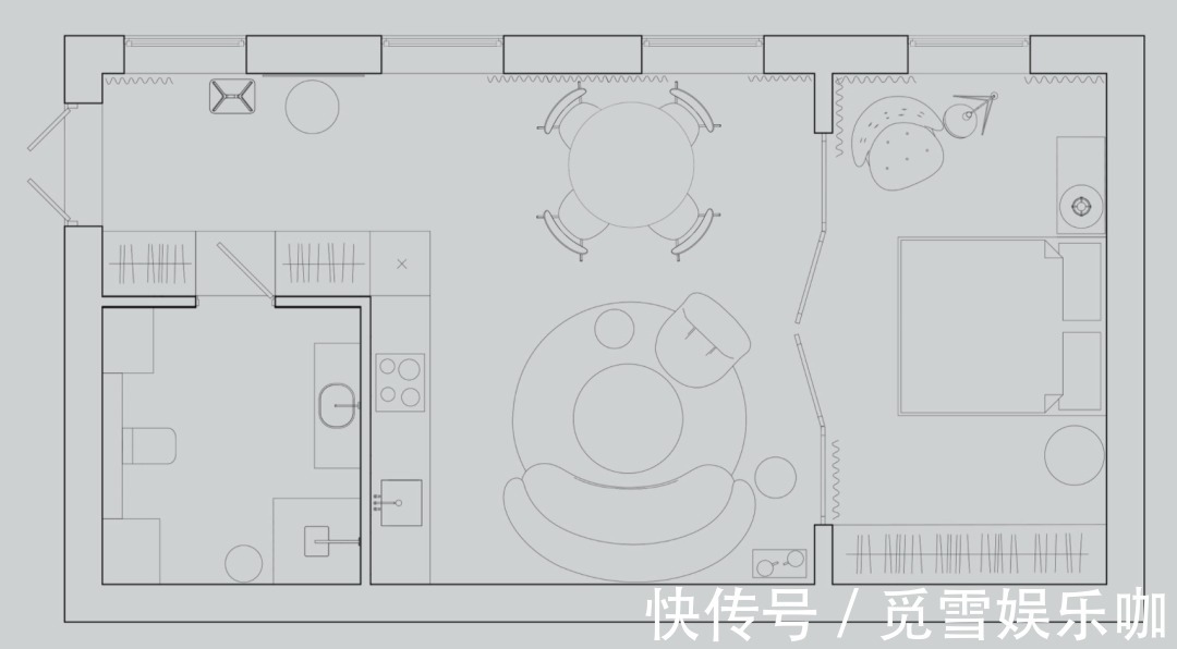 卧室|她买下48㎡小公寓，将墙全拆除，用玻璃做隔断，美翻