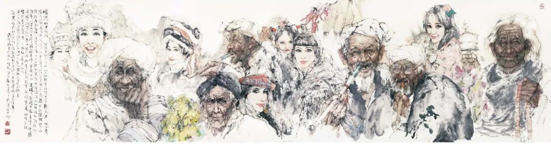 梁岩|丹青结同心，彩墨颂党恩—梁岩、刘永泽、罗丹青书画联展揭幕