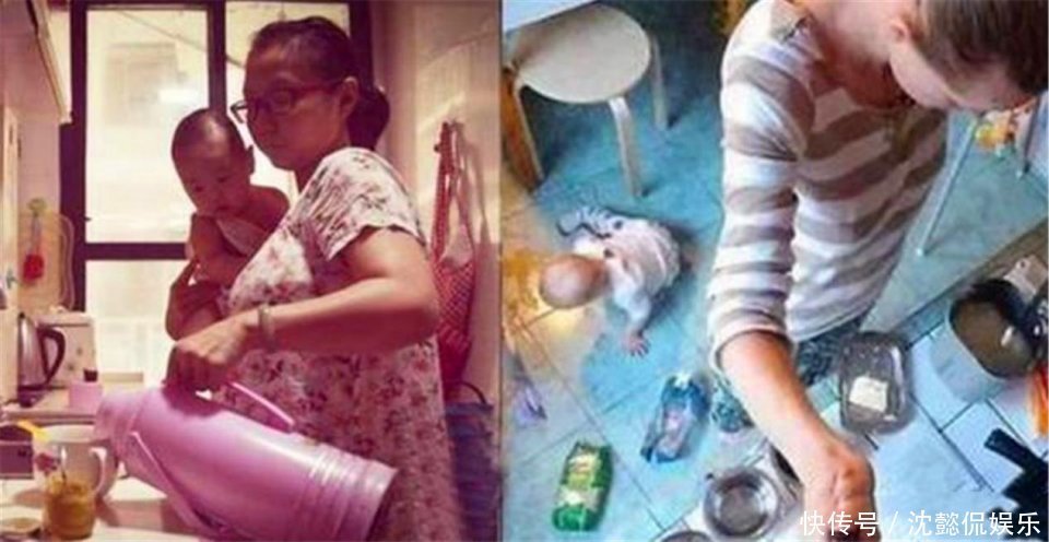 中国妈妈带娃为什么这么累几张图一对比,才知外国妈妈多轻松