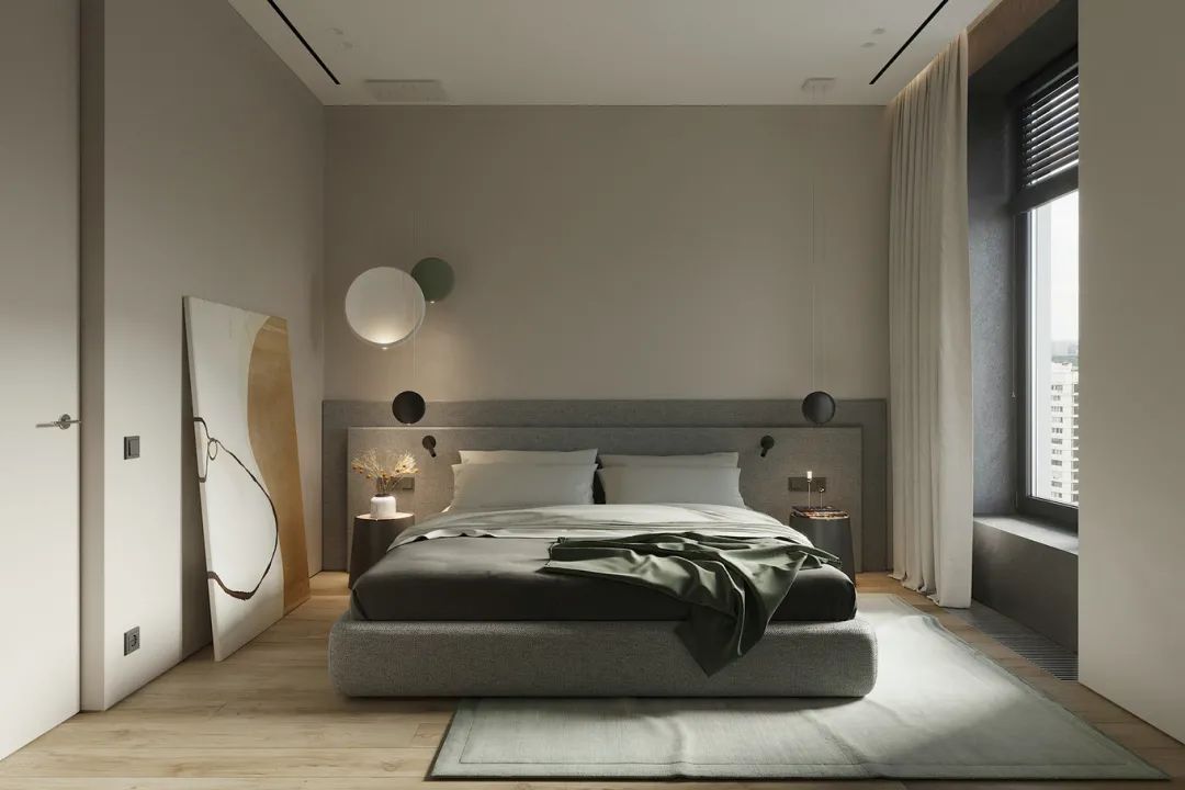 墙面|93㎡现代简约，简洁朴素+低调的灰色，营造舒适从容的氛围感