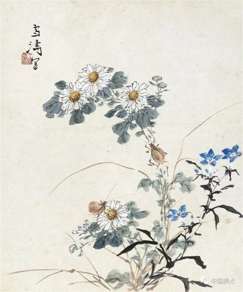  草虫|王雪涛：花卉草虫册