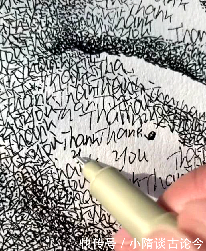 美术|美术生纸上写万遍英文版谢谢你,开始:满脸问号,结果:被感动了!