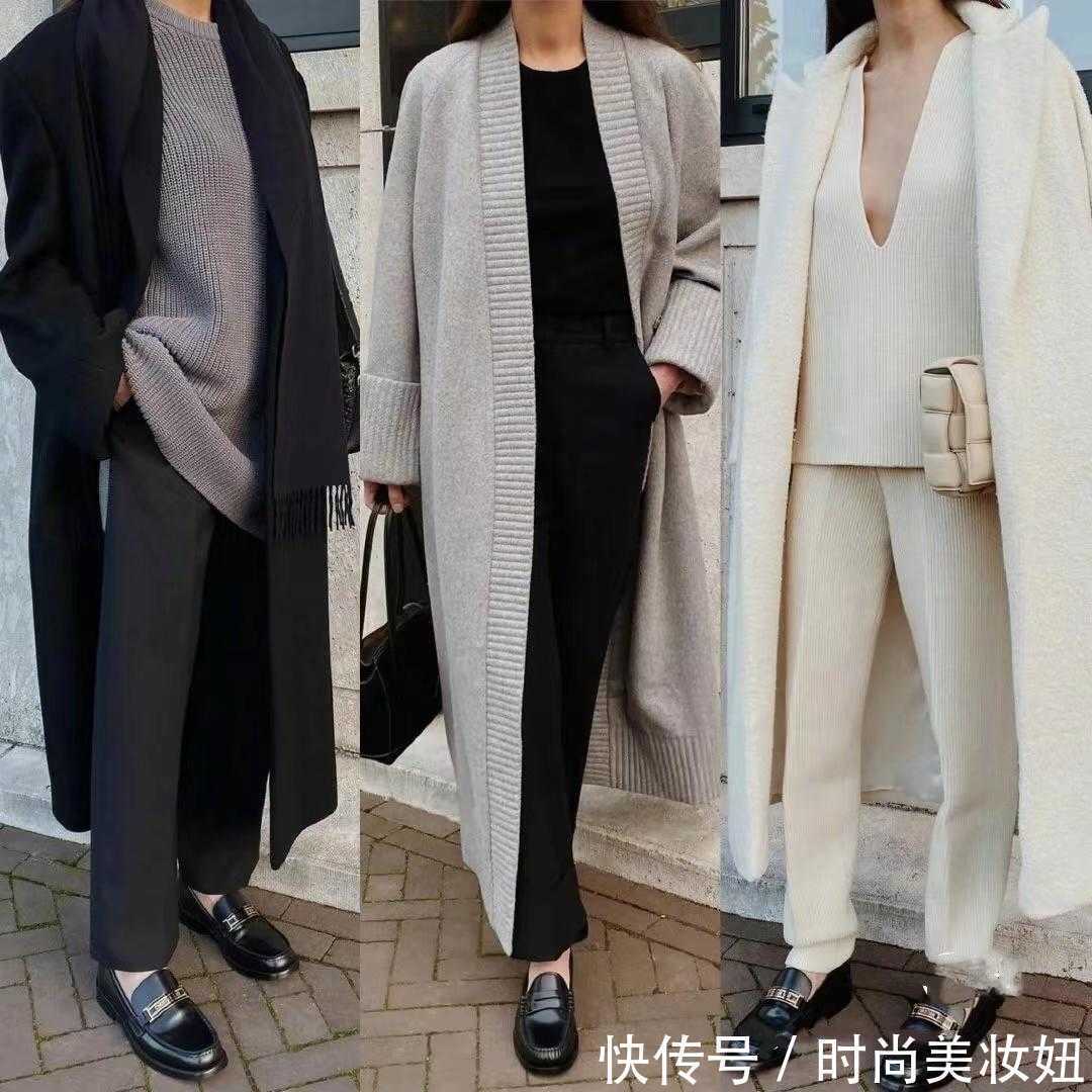 浅色系 见过世面的女人,冬季穿衣都不会太复杂,黑白灰穿出高级范