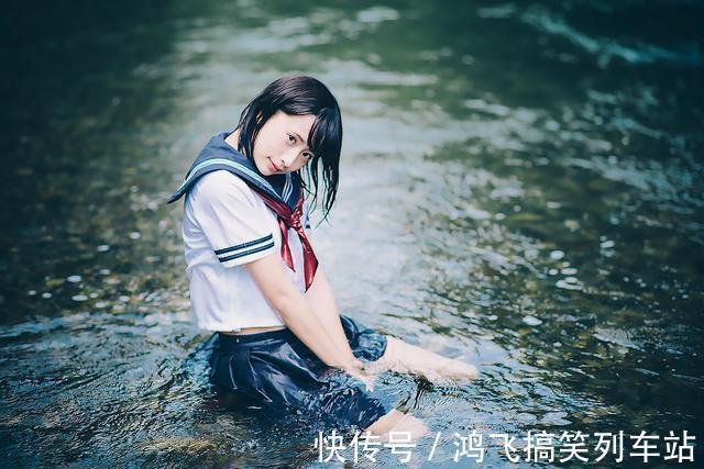 JK|日本JK水手服美图赏:青山绿水间的蓝白少女