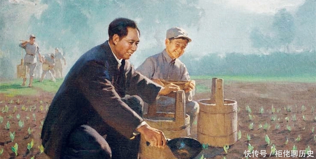 农民|毛主席和农民在一起的精美油画,这就是艺术家心中的领袖