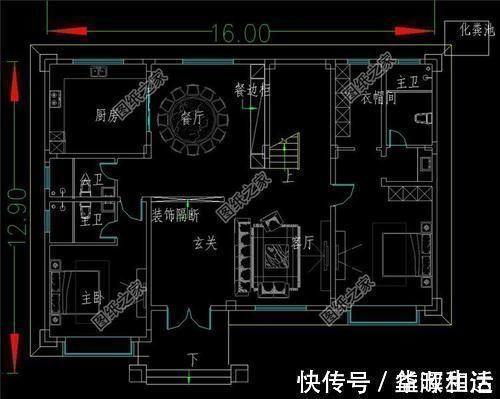 自建|进深九米的农村二层自建房屋图,拿图建房,省心省力还省钱