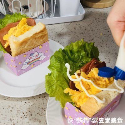 生菜|别再出去吃了,拔草厚蛋烧三明治自己做更好吃