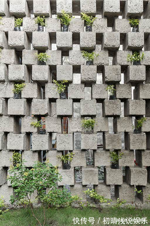 砖块|家里剩2车红砖，老爸就砌了个院墙，一格一格镂空通风全村第一家