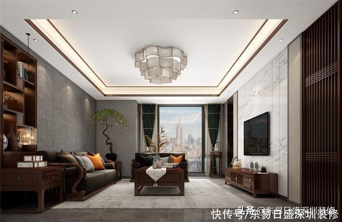 装修|深圳装修：135㎡盛芳园中式现代混搭，为父母打造的舒适家