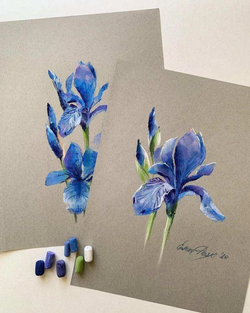 鲜花!太疯狂了!原来用粉笔画画,也可以这么美,简单几招教你,美到邻居羡慕嫉妒