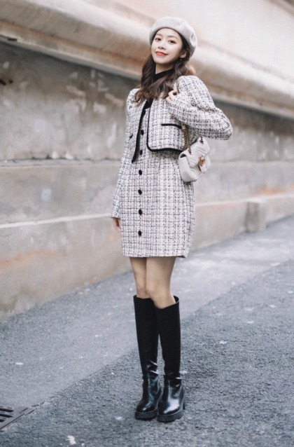 秋冬|不显老也不装嫩,入冬后流行的小香风快来试试,穿出优雅知性!