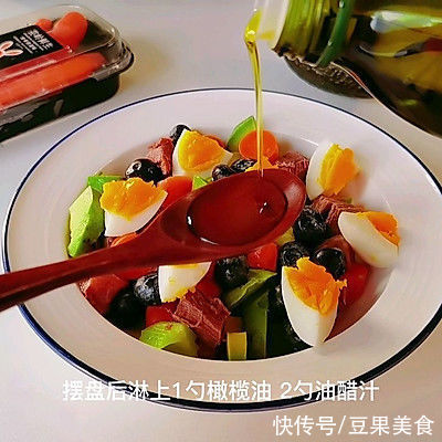 #一学就会快手菜#牛肉蔬菜水果沙拉