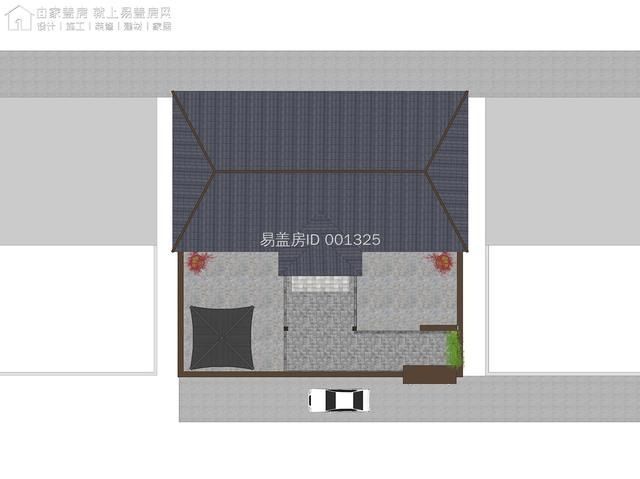 双入户门|一层新中式别墅，双入户门，房间均能采光，屋檐外挑，简单大气