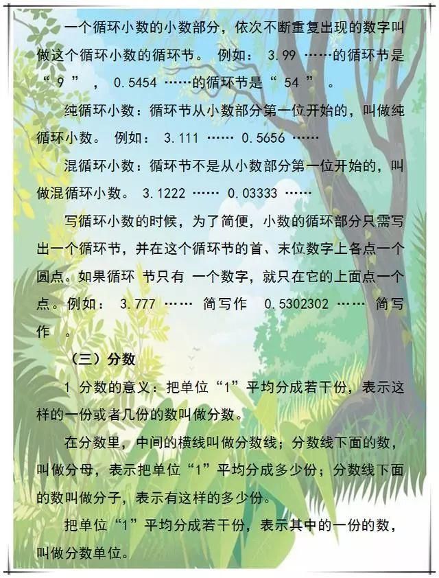 太完整了！小学1-6年级数学公式+定律一网打尽！