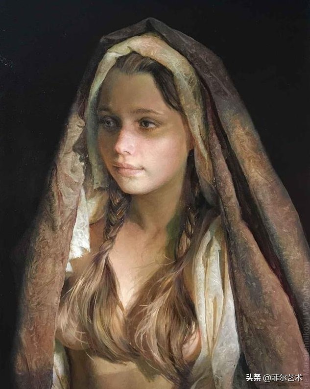 油画@49岁画家笔下的少女人体油画,展现出人体艺术的极限美感