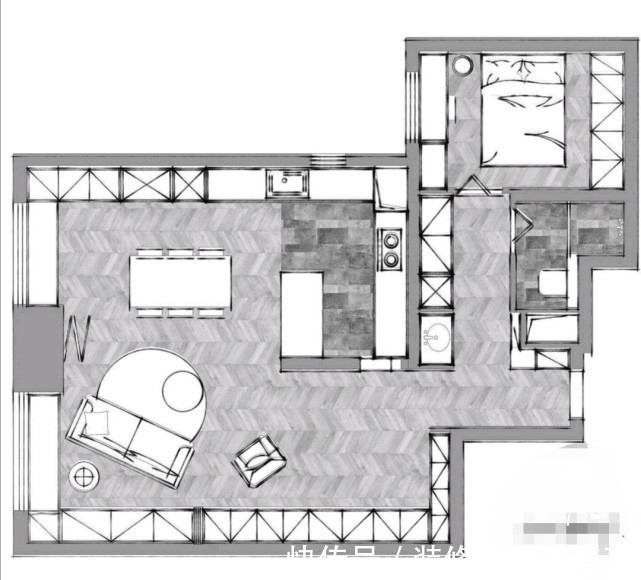 一居室|77平北欧风一居室,光无垠的壁灯和深蓝色墙面简直不要太配