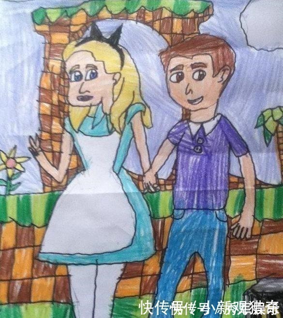 迪士尼公主@九岁男童笔下的迪士尼公主,艾莎和安娜被丑化,爱丽丝公主最相似