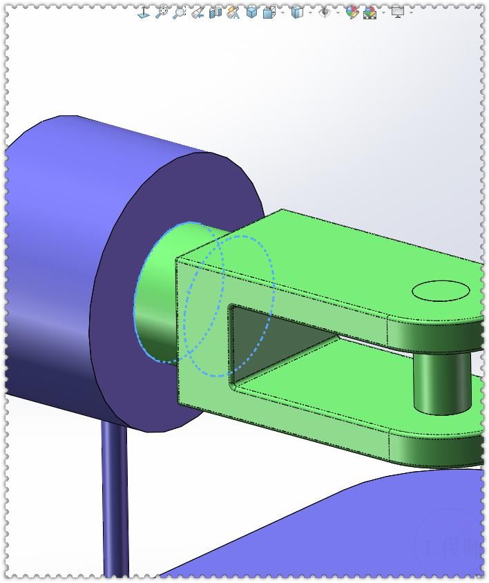 同轴心配合|用SolidWorks画一个直角传动，画四个零件就行