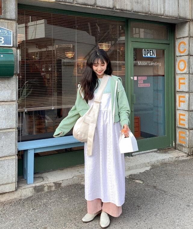 春日|韩国ins时尚博主的清爽穿搭 春日里的元气搭配look