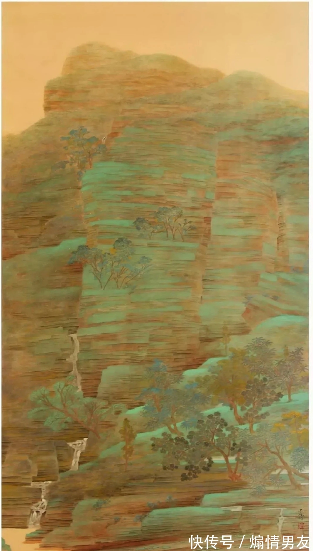 青绿@水墨与青绿,轻车熟路!徐子清山水画