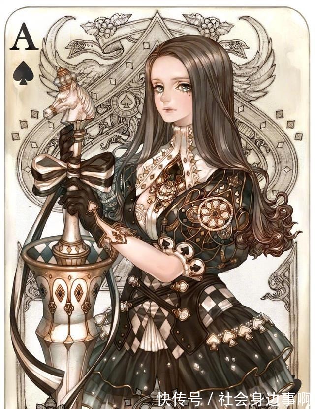 中世纪|画师绘制“卡牌真人化”，采用复古中世纪风格，变身繁琐风美少女！