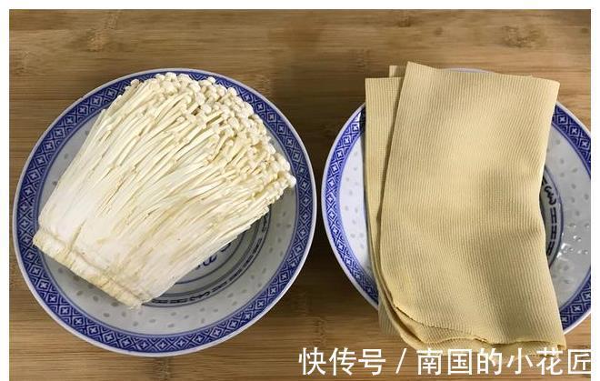金针菇豆皮卷|比肉好吃的一道素菜,不炒不炸,营养健康,敞开吃也不怕长肉
