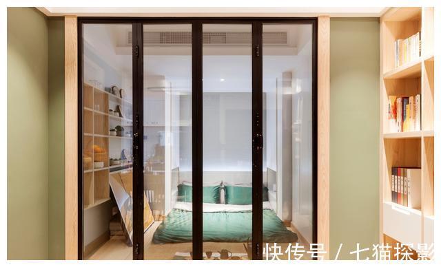 主卧室|50㎡学区房改造，清新自然，灵活通透，小户型也能拥有自在生活！