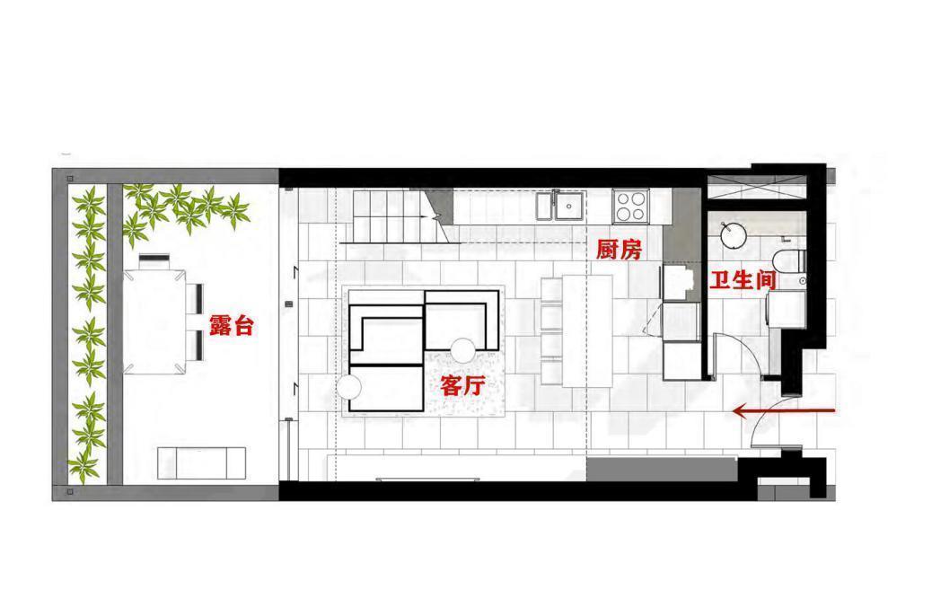 挑空|买顶楼层高5米，挑空客厅改做loft，真没有看出来只有30㎡