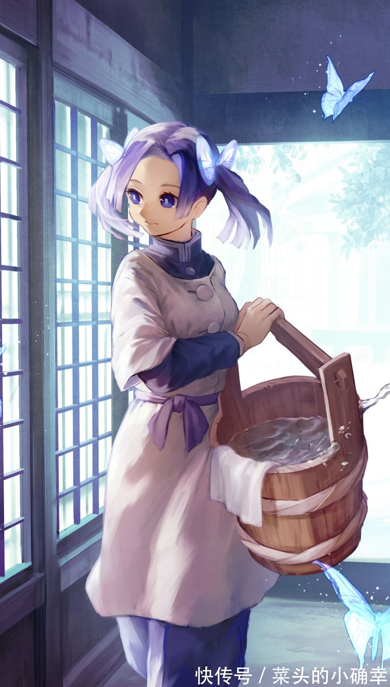 神崎葵|《鬼灭之刃》神崎葵，动漫全面屏壁纸，害怕战斗的邻家女孩