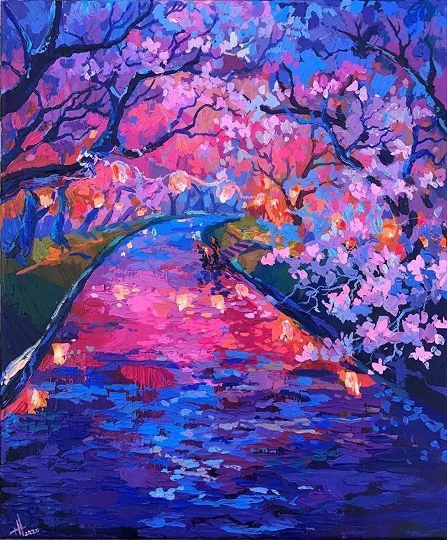 艺术@美女画家AnastasiaTrusova独特的艺术大胆厚重颜料给你不同的感受