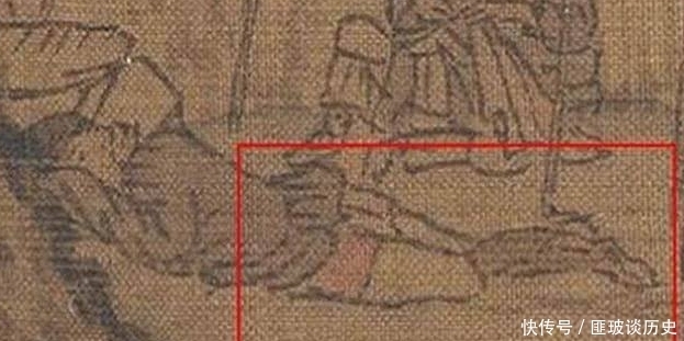 北宋名画清明上河图,放大100倍,树下睡觉的男子,让人尴尬