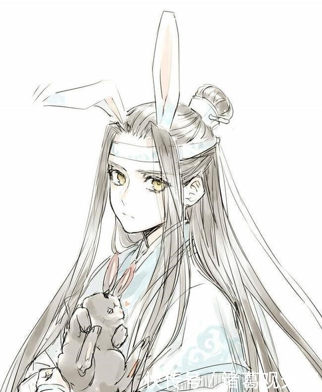 魔道祖师三人戴上兔耳，江澄最显傲娇，蓝二哥哥美的不像话！