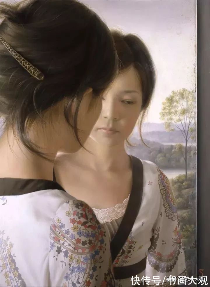 李贵君#日本现代女性肖像绘画——新生代具象画家塩谷亮人物油画作品欣赏