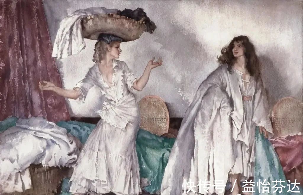 水彩!他是最会画人体画作的 世界顶尖级水彩大师