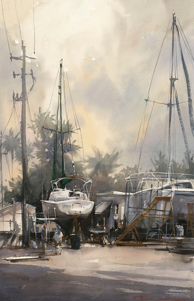 弗拉迪斯拉夫!印象水彩/美国当代艺术家弗拉迪斯拉夫水彩作品