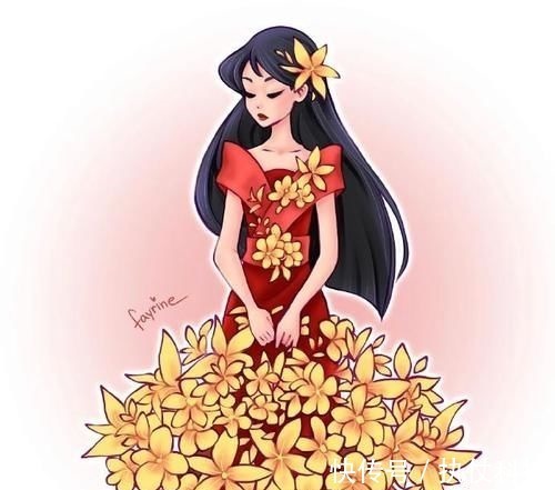 公主裙|穿鮮花裙的迪士尼公主,茉莉公主溫柔唯美,艾莎女王仙氣滿滿