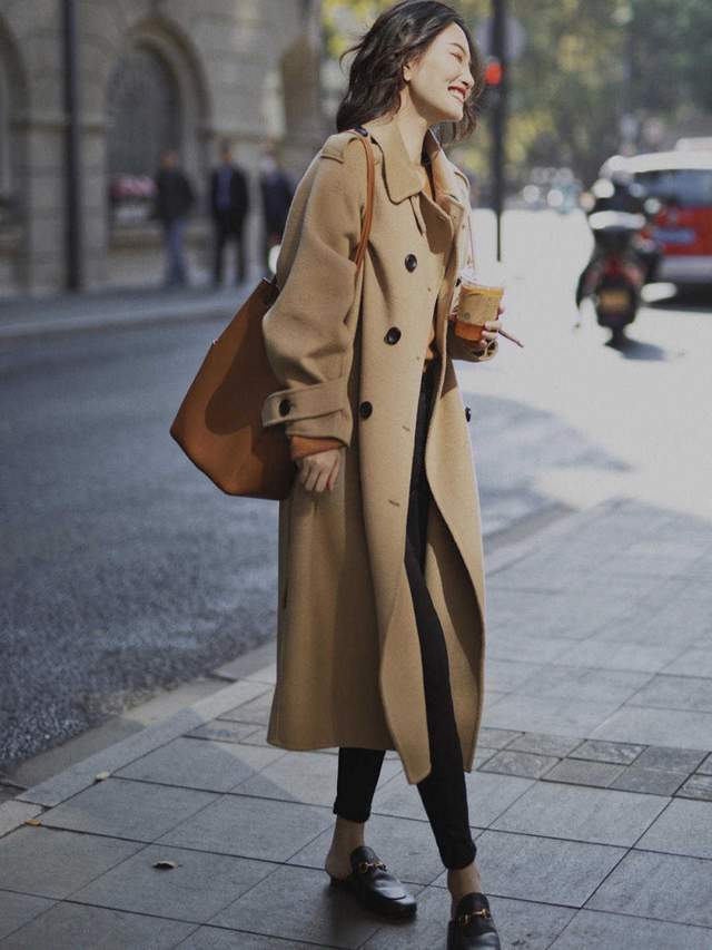 大衣|秋天的“棕色”大衣真时髦!精致的女人都喜欢的色系,温柔大方
