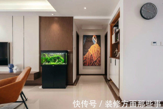 背景墙|153平现代风四居室,原木色+白色令空间蔓延着冷暖和气