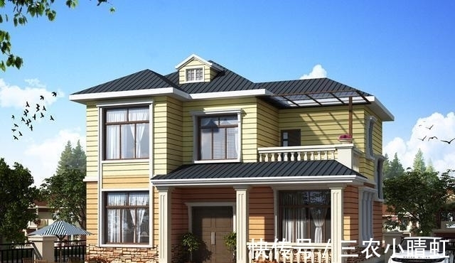 平面图|盖房子要有“样”,有面子,要省钱,这套10米面宽二层别墅做到了