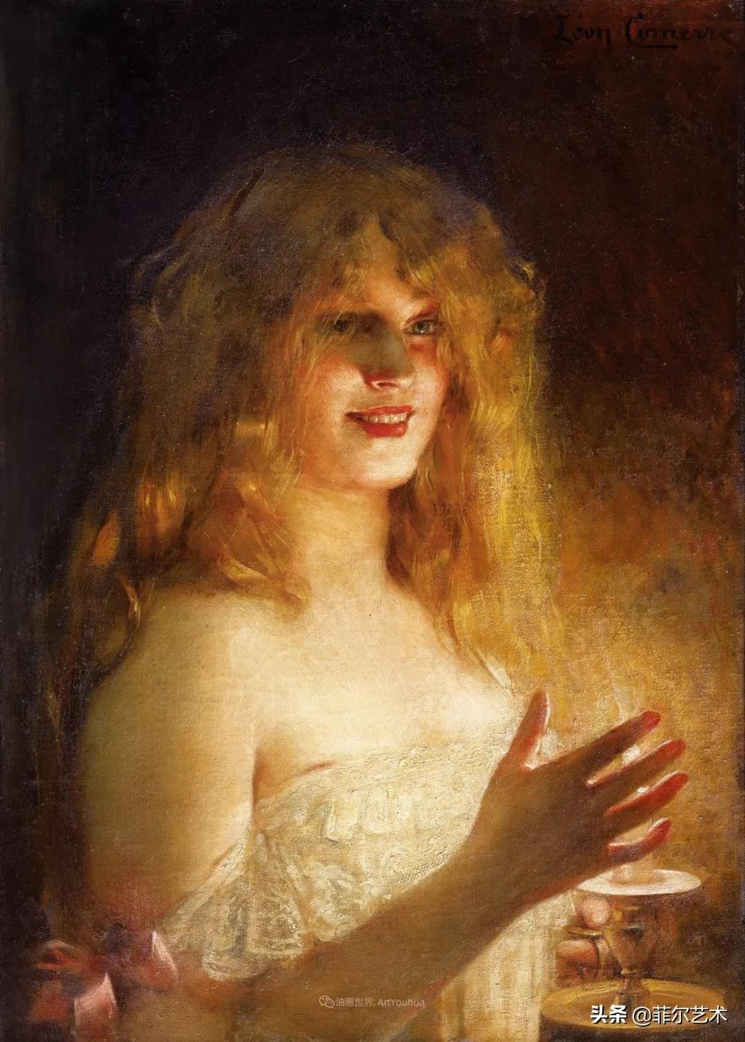 肖像@法国学院派著名画家科默尔,笔下的美丽女性犹如天使下凡