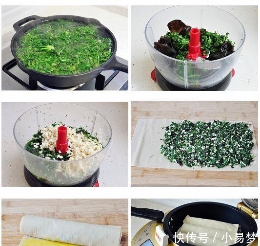 荠菜新吃法,卷起来蒸5分钟,清鲜软嫩,一口一个吃不停