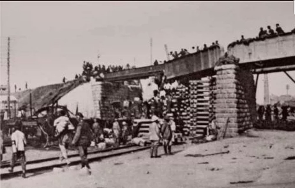 照片|1928年6月，张作霖专列在奉天被炸时的现场照片