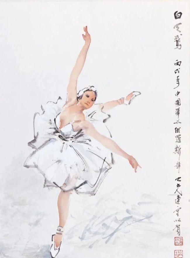 先生#杨之光先生是用笔墨直接写出的人物画,更加追求朦胧的动态美