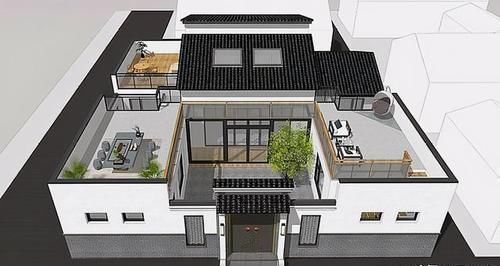 新中式|为了父母,他拆掉老宅,建造236㎡别墅,屋顶露台太美了