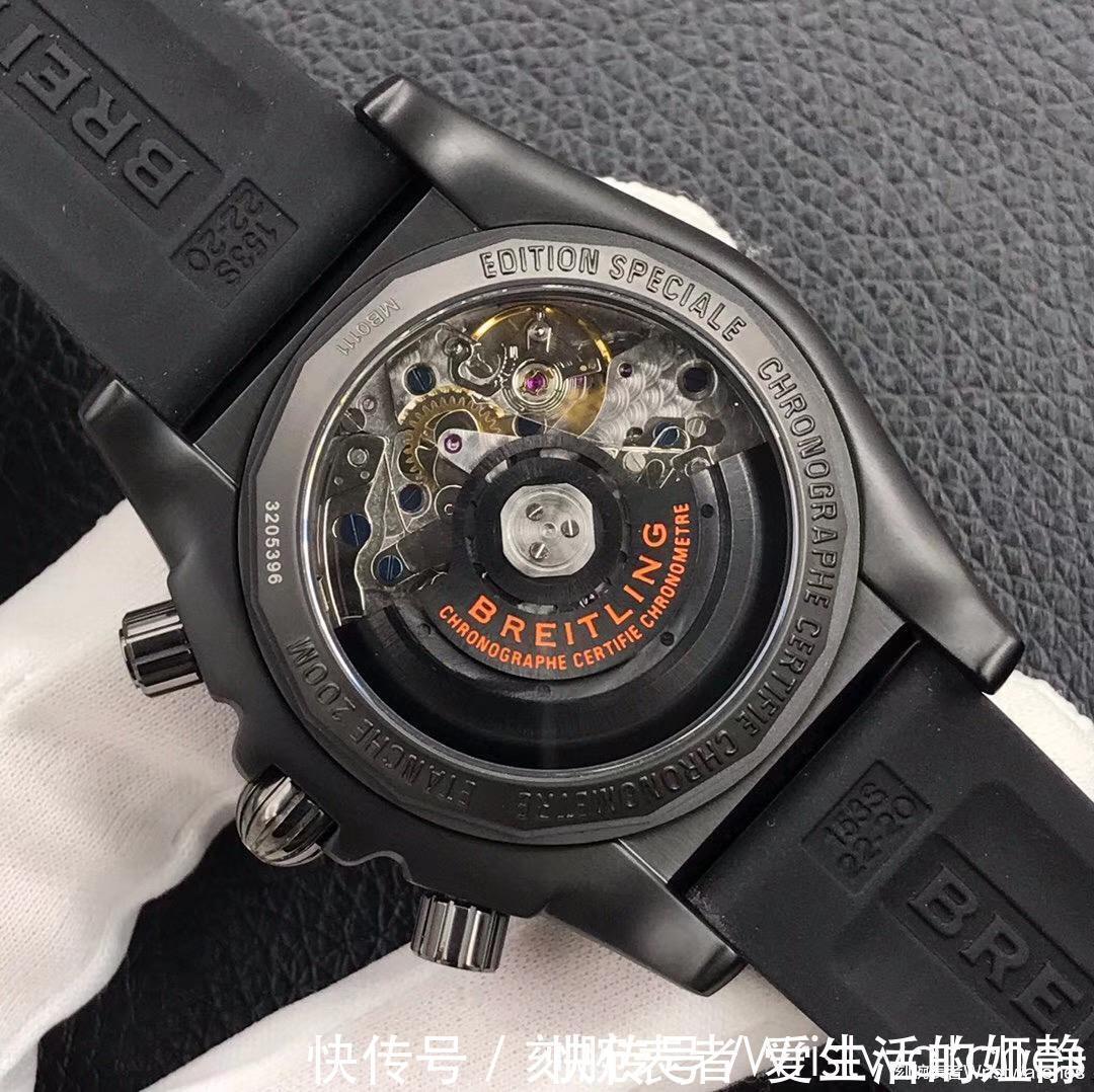 gf厂 GF厂百年灵机械计时黑鹰橙圈复刻表细节质量评测!