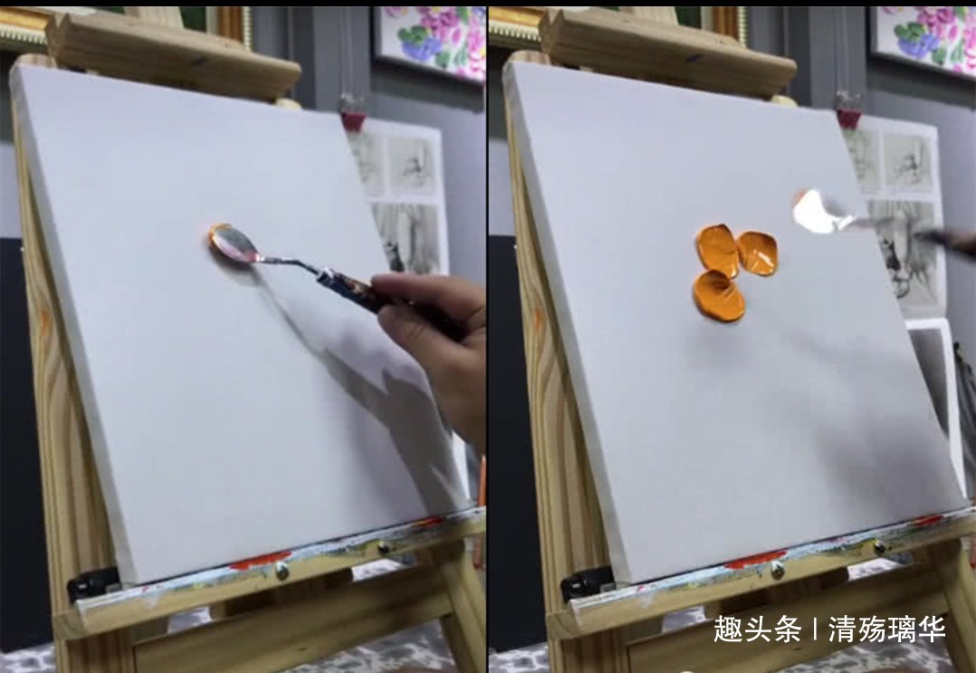 颜料#美术老师别人画画费纸,你费颜料!老板画留下,颜料随便拿!