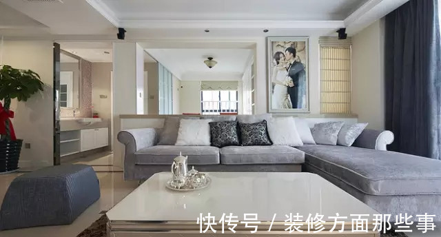 升降机|105平简欧三居室房，欧式设计融入黑白灰色带出不凡的空间感