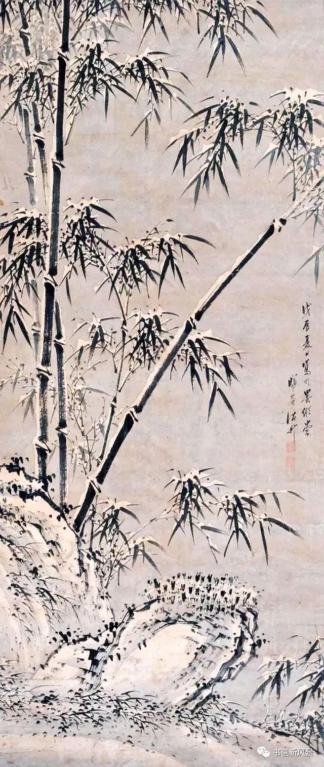 竹石!煮雪烹茶,听雪敲竹