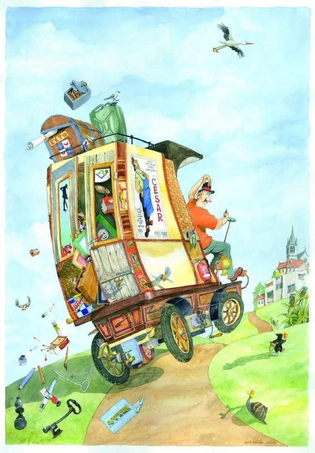 水彩&颇有想象力的插画:童话故事般的建筑水彩